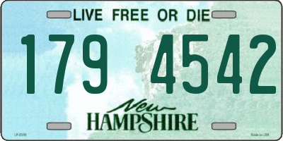 NH license plate 1794542