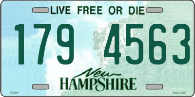 NH license plate 1794563
