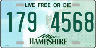 NH license plate 1794568