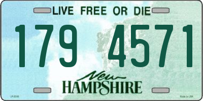NH license plate 1794571