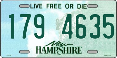 NH license plate 1794635