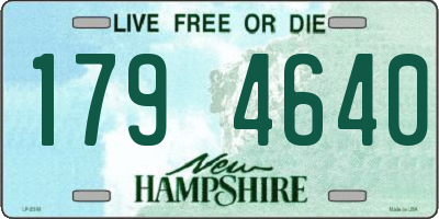 NH license plate 1794640