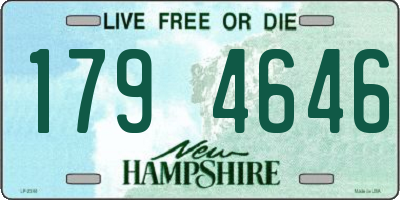 NH license plate 1794646