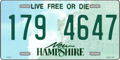 NH license plate 1794647