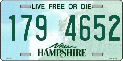 NH license plate 1794652