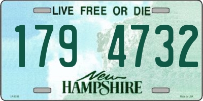 NH license plate 1794732