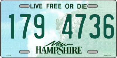 NH license plate 1794736