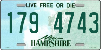 NH license plate 1794743