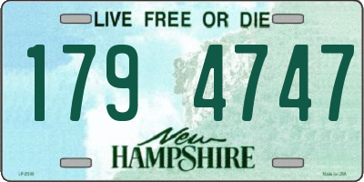 NH license plate 1794747
