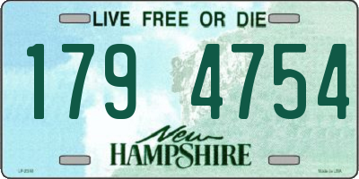 NH license plate 1794754