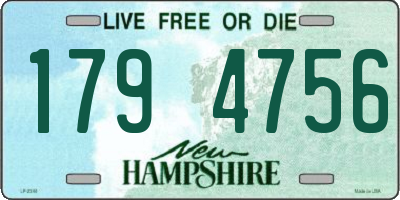 NH license plate 1794756