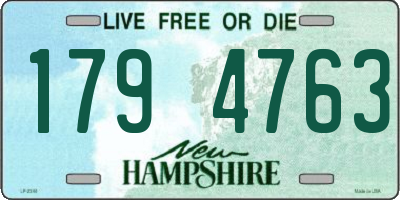 NH license plate 1794763