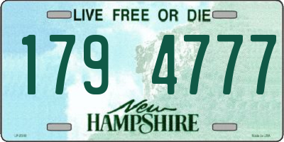 NH license plate 1794777