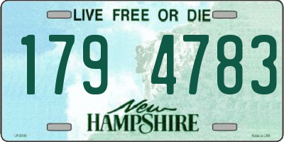 NH license plate 1794783