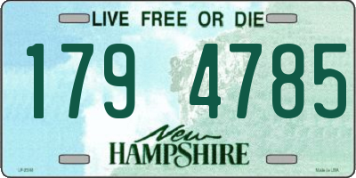 NH license plate 1794785
