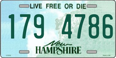 NH license plate 1794786