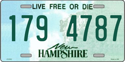 NH license plate 1794787
