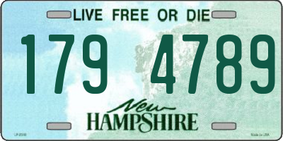 NH license plate 1794789