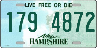 NH license plate 1794872