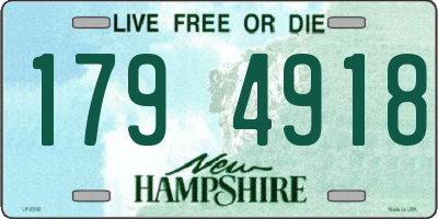 NH license plate 1794918