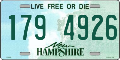 NH license plate 1794926