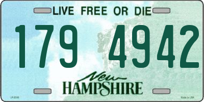 NH license plate 1794942