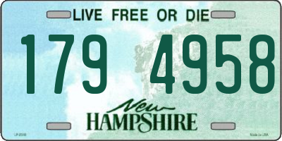 NH license plate 1794958