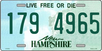 NH license plate 1794965