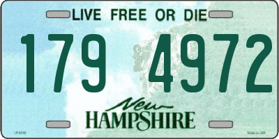 NH license plate 1794972