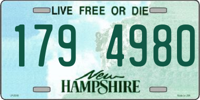 NH license plate 1794980