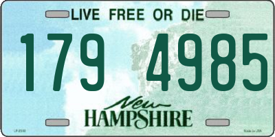 NH license plate 1794985