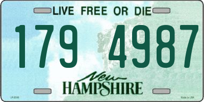 NH license plate 1794987