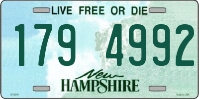 NH license plate 1794992