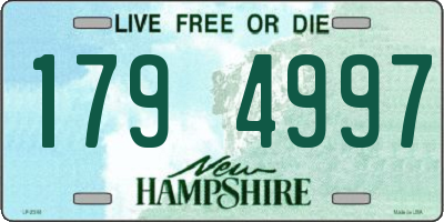 NH license plate 1794997