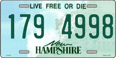 NH license plate 1794998