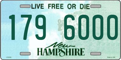 NH license plate 1796000