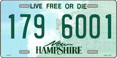 NH license plate 1796001