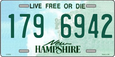 NH license plate 1796942