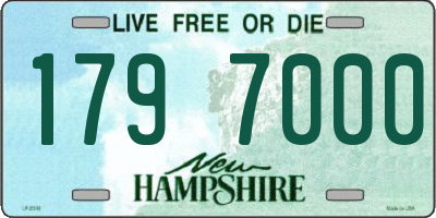 NH license plate 1797000