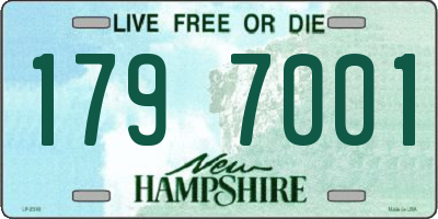 NH license plate 1797001