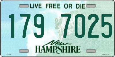 NH license plate 1797025
