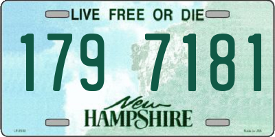 NH license plate 1797181