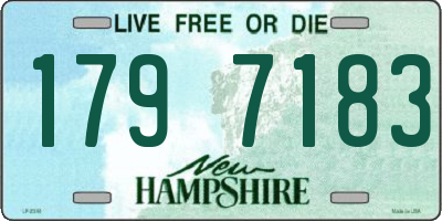 NH license plate 1797183