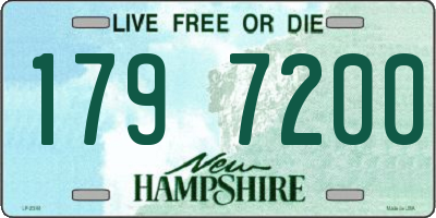 NH license plate 1797200