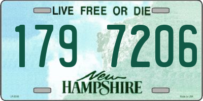 NH license plate 1797206