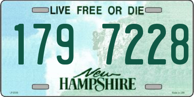 NH license plate 1797228