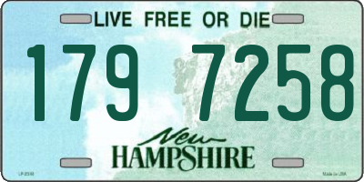 NH license plate 1797258