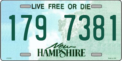 NH license plate 1797381