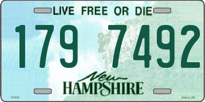 NH license plate 1797492
