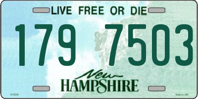 NH license plate 1797503